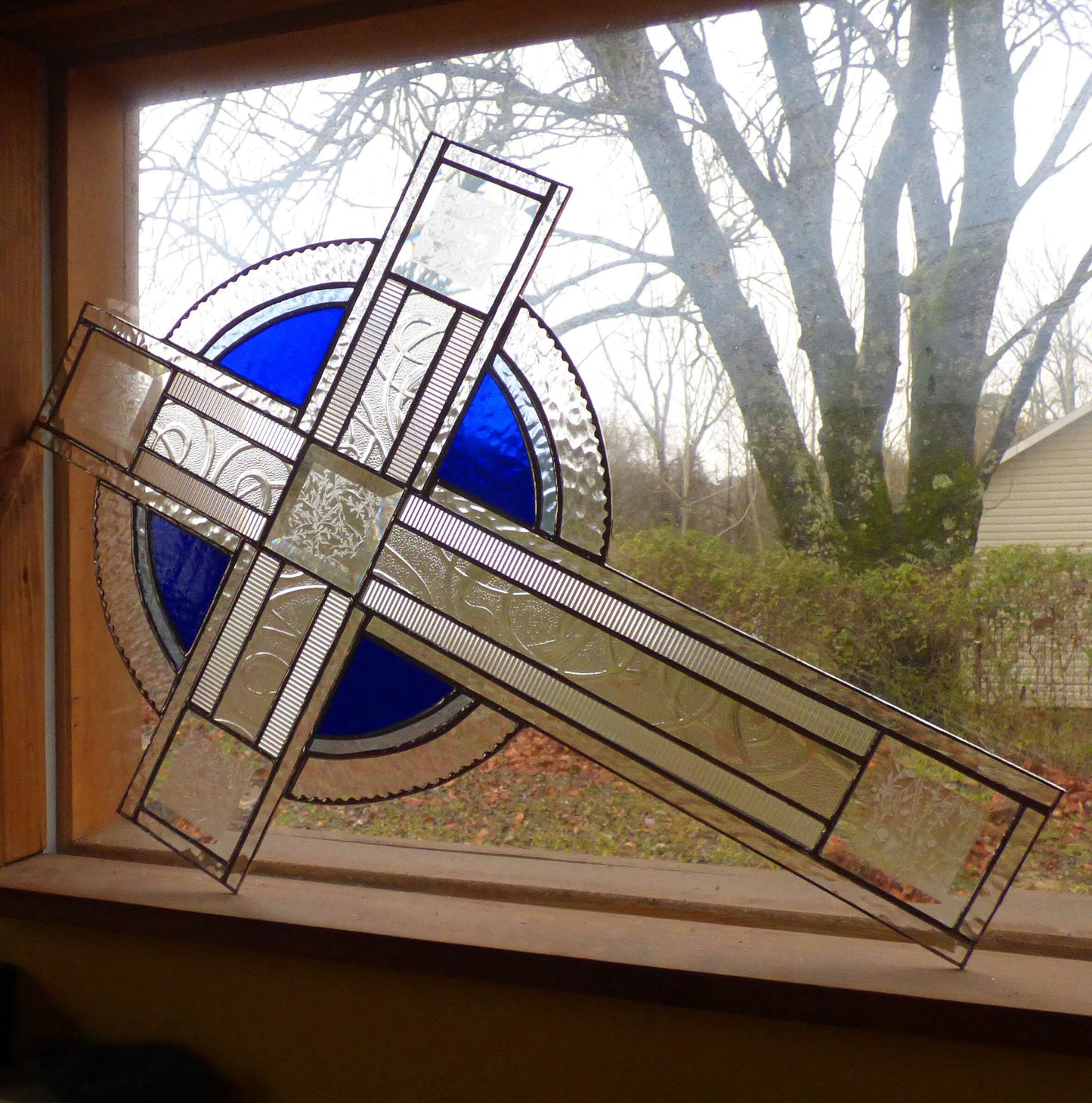He Has Risen' - Stained Glass Cross Suncatchers - Extra Large