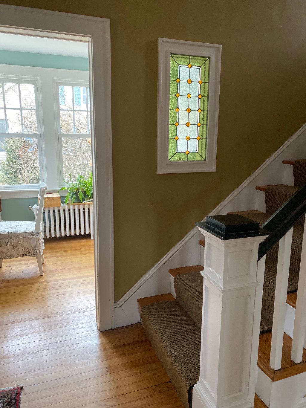 Stained Glass Sidelight or Transom - Mardi Gras