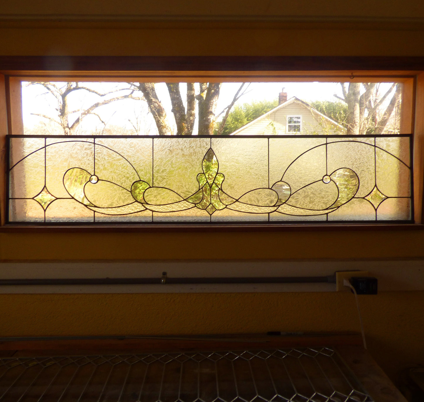Stained Glass Transom - Trumpet - FREE SHIPPING