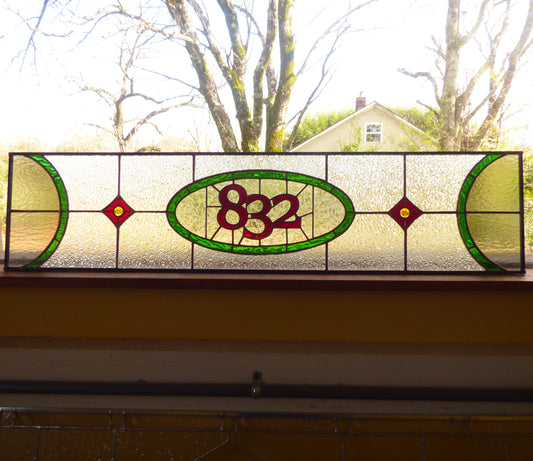 Stained Glass Transom - Custom Home Number Transoms