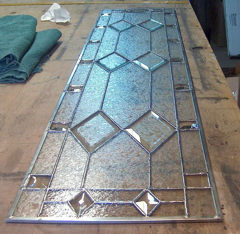 Stained Glass Victorian Style Transom and Sidelight