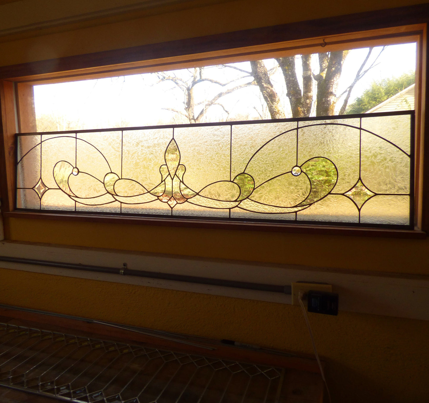 Stained Glass Transom - Trumpet - FREE SHIPPING