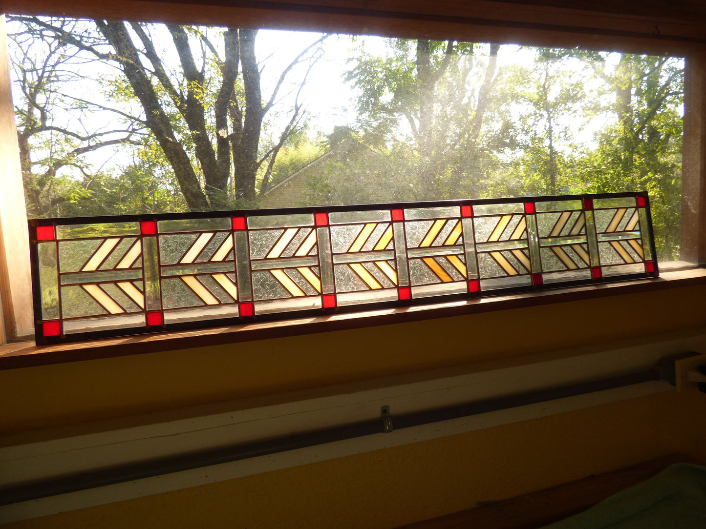 Stained Glass Sidelight or Transom - Wheat Sidelight in Color