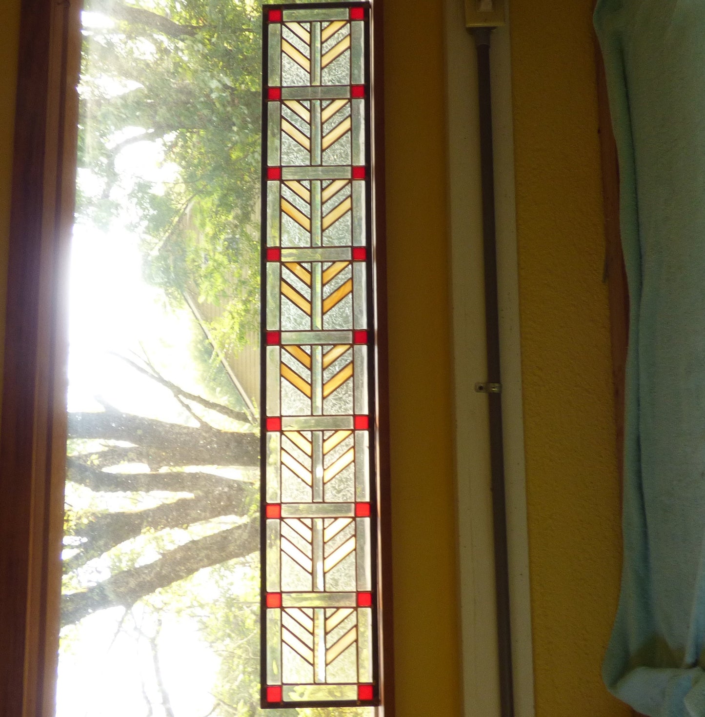 Stained Glass Sidelight or Transom - Wheat Sidelight in Color