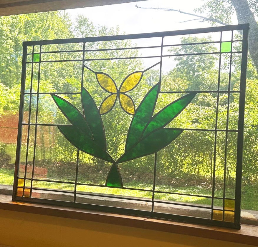 PRE-MADE and ready to SHIP - Stained Glass Window - Ornate Flower
