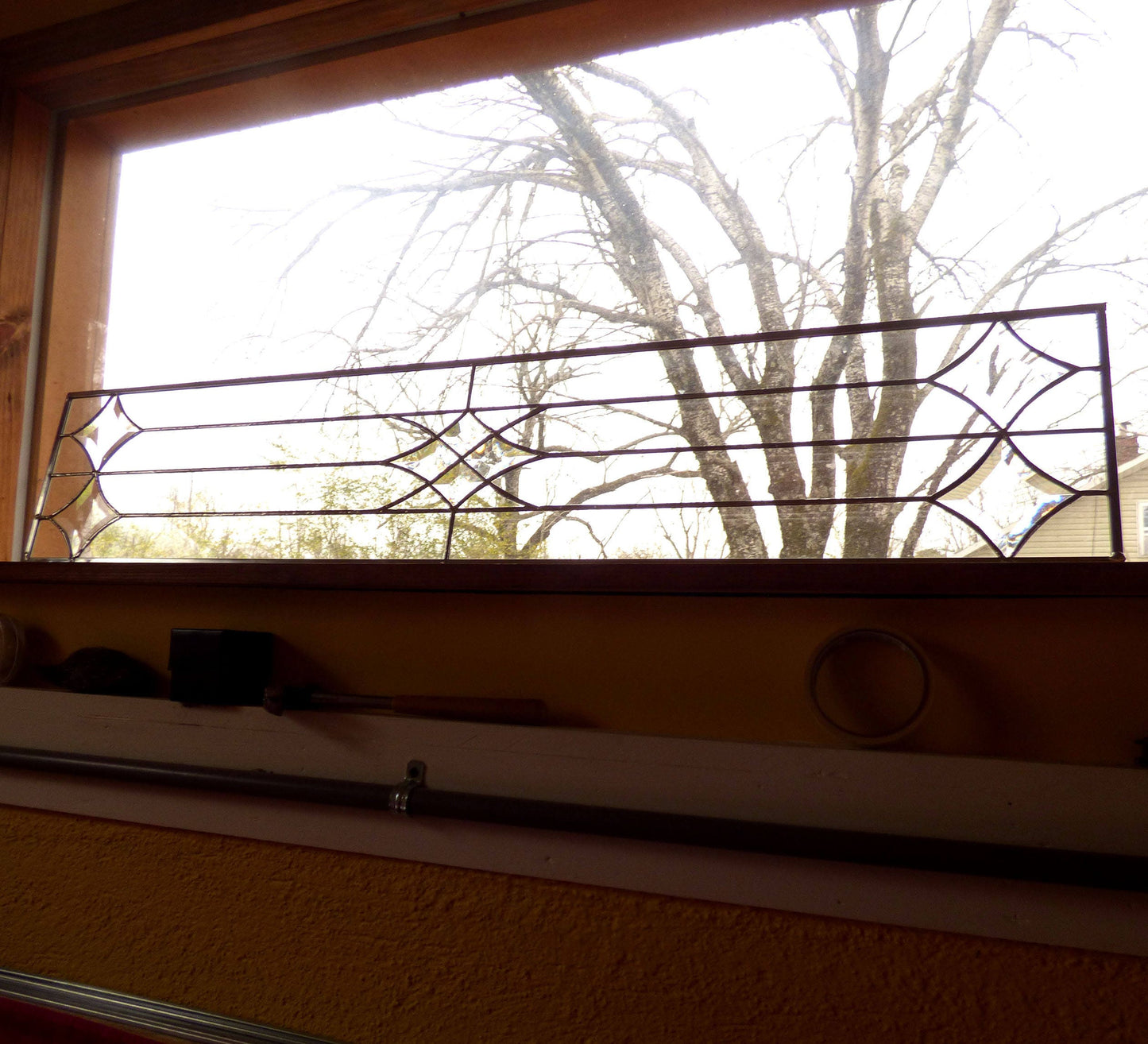 Stained Glass Transom or sidelight - Victorian Star