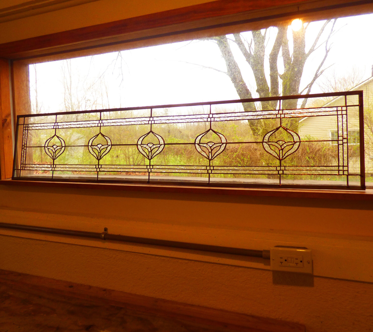 Victorian Style Transom or Sidelight - Vintage Lilly Transom