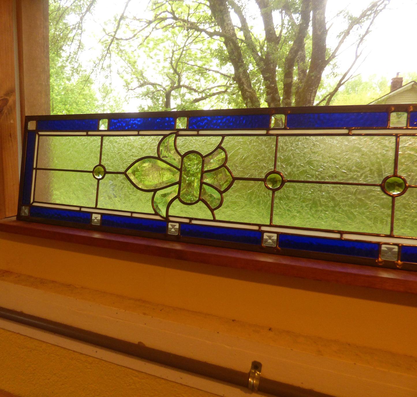 Stained Glass Sidelight - Fleur de lis Panel