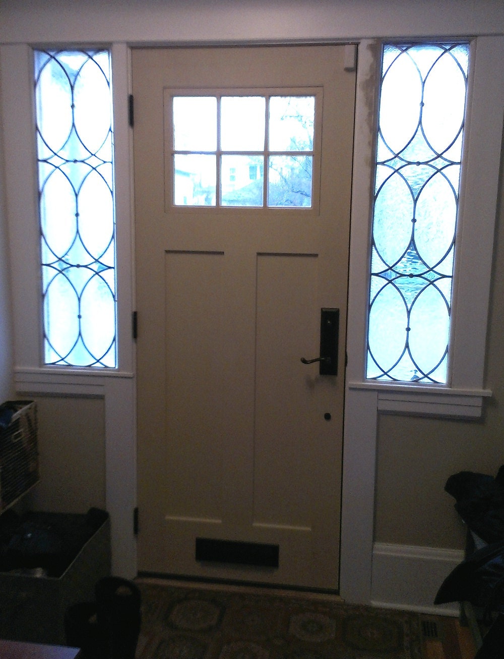 Vintage Style Stained Glass Transom or Sidelight