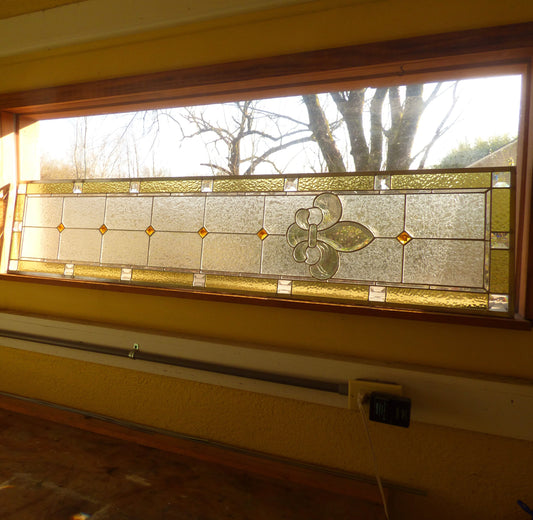 Stained Glass Sidelight - Fleur de lis Panel