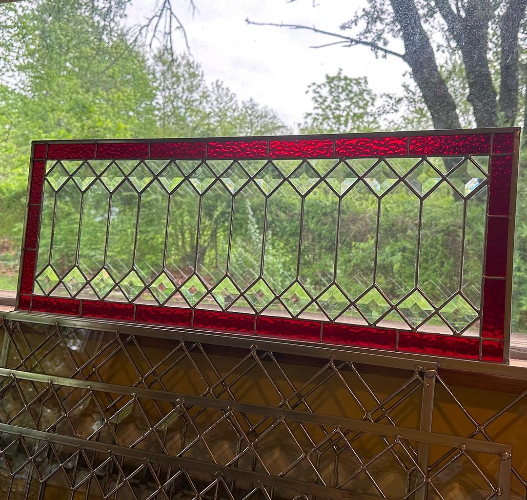 Stained Glass Transom - Trellis Transom - Color