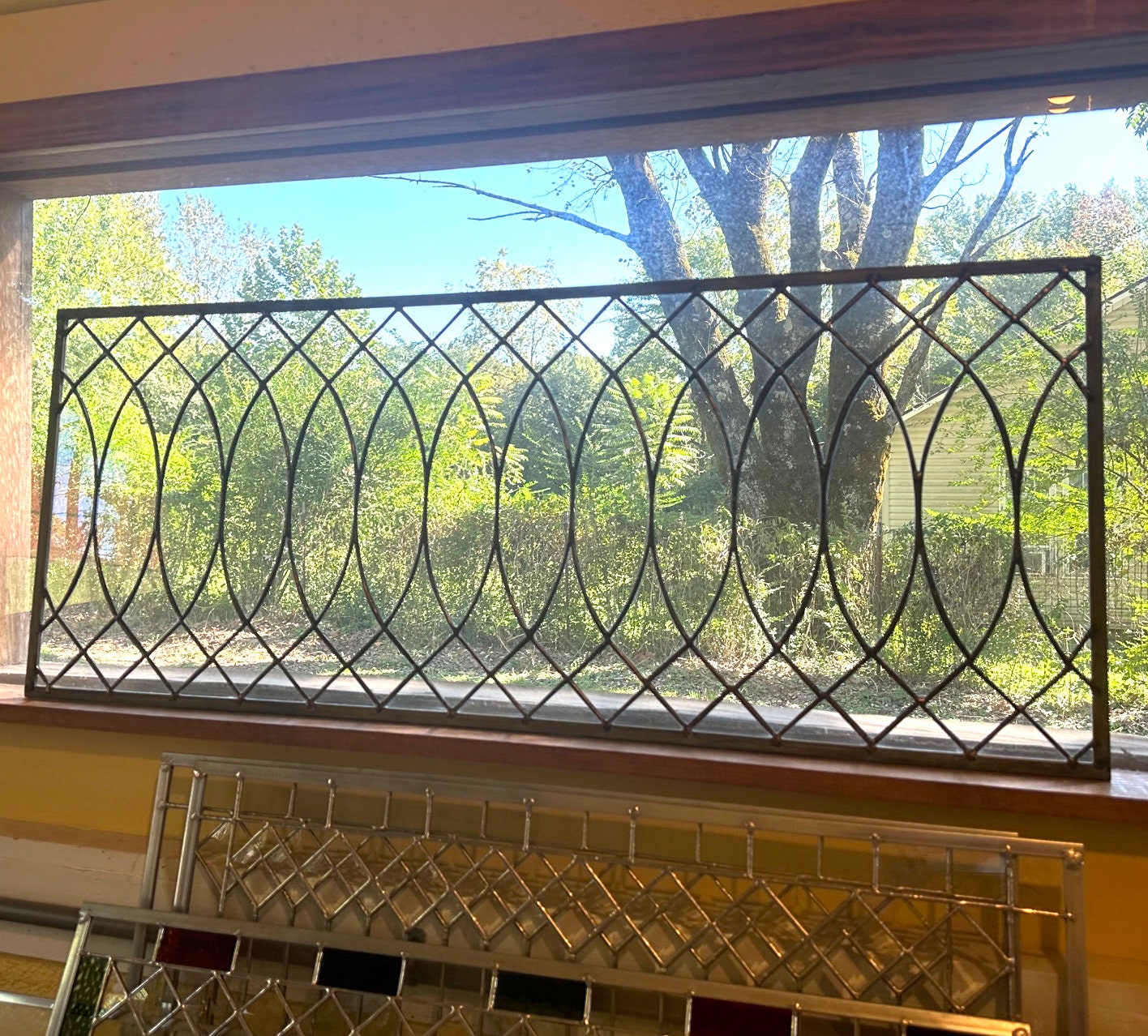 Stained Glass Transom or Sidelight - Moroccan Panel