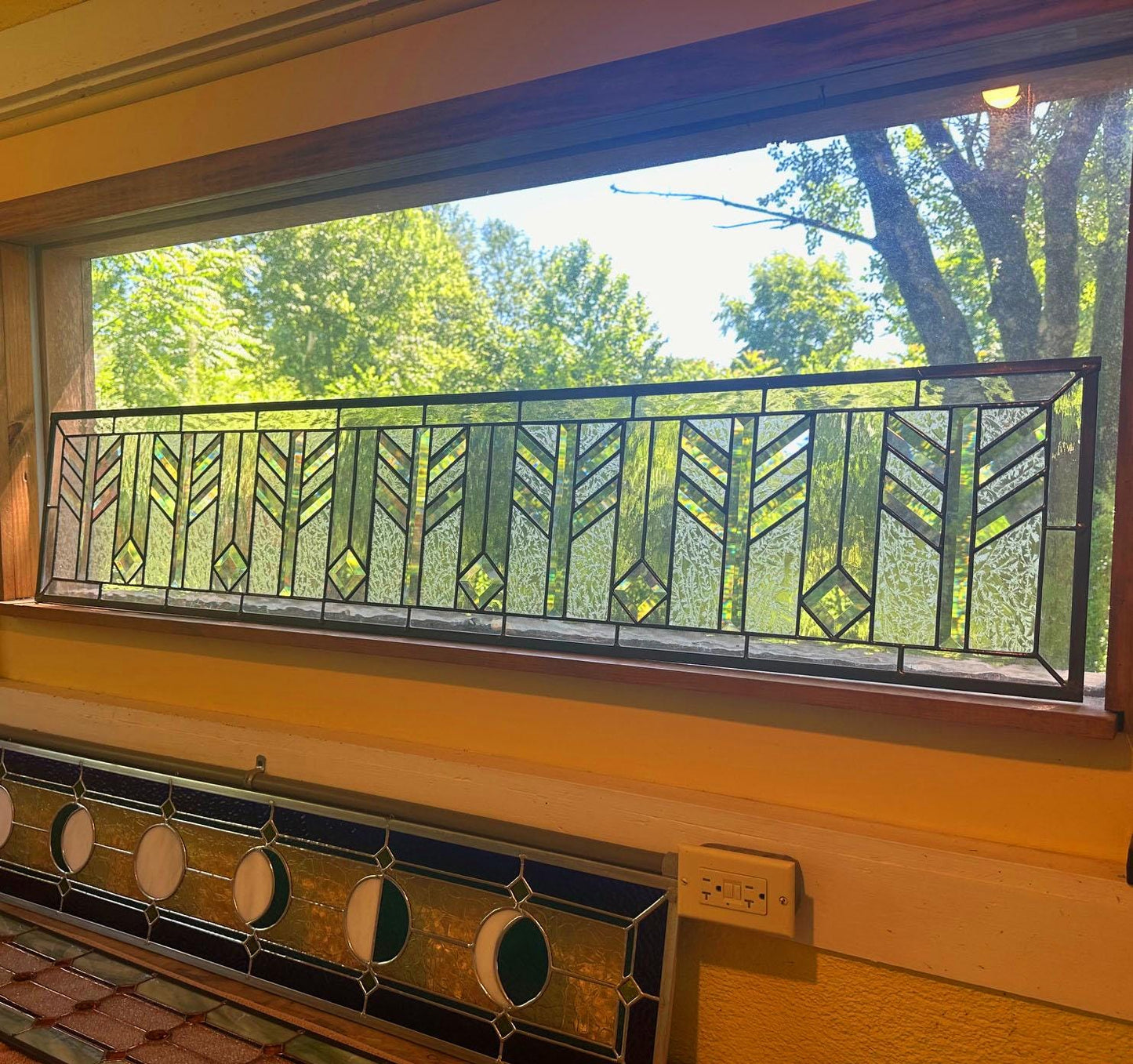 Stained Glass Transom - Wheat Transom