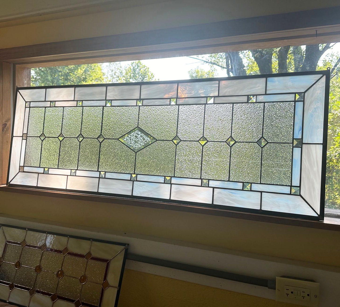 Stained Glass Sidelight or Transom - Contemporary Stained Glass