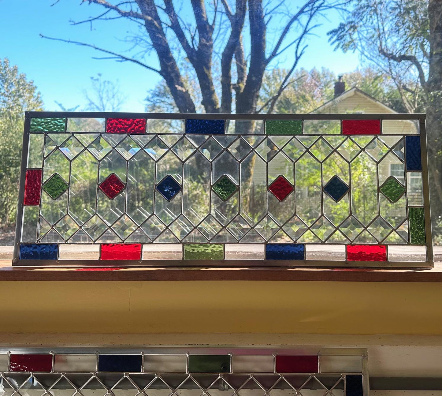 Stained Glass Transom - Trellis Transom - Color
