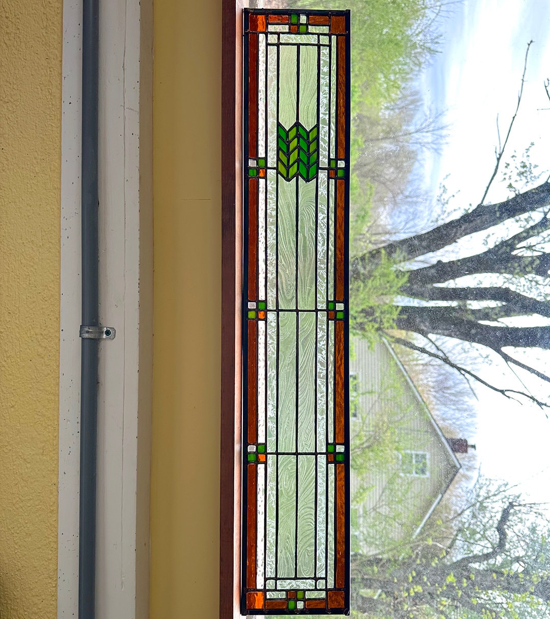 Stained Glass Sidelight or Transom - Southwest Style Sidelights or Transom - FREE SHIPPING