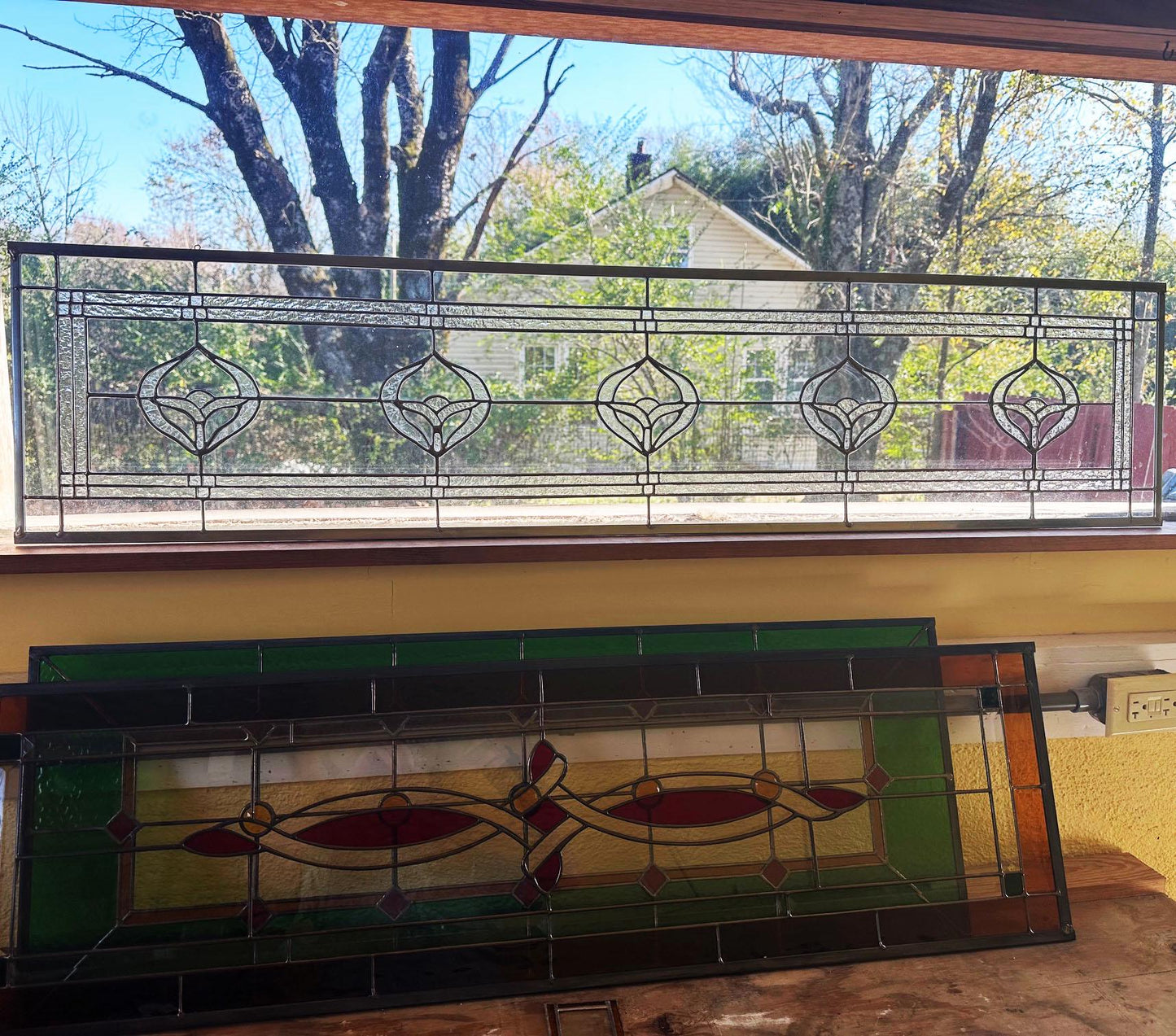 Victorian Style Transom or Sidelight - Vintage Lilly Transom