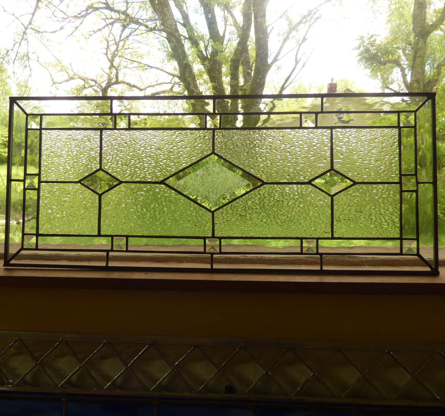 Stained Glass Sidelight or Transom - Contemporary Panel