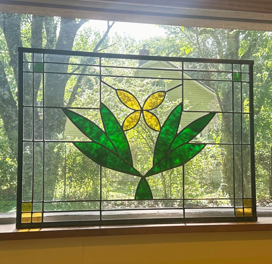 PRE-MADE and ready to SHIP - Stained Glass Window - Ornate Flower