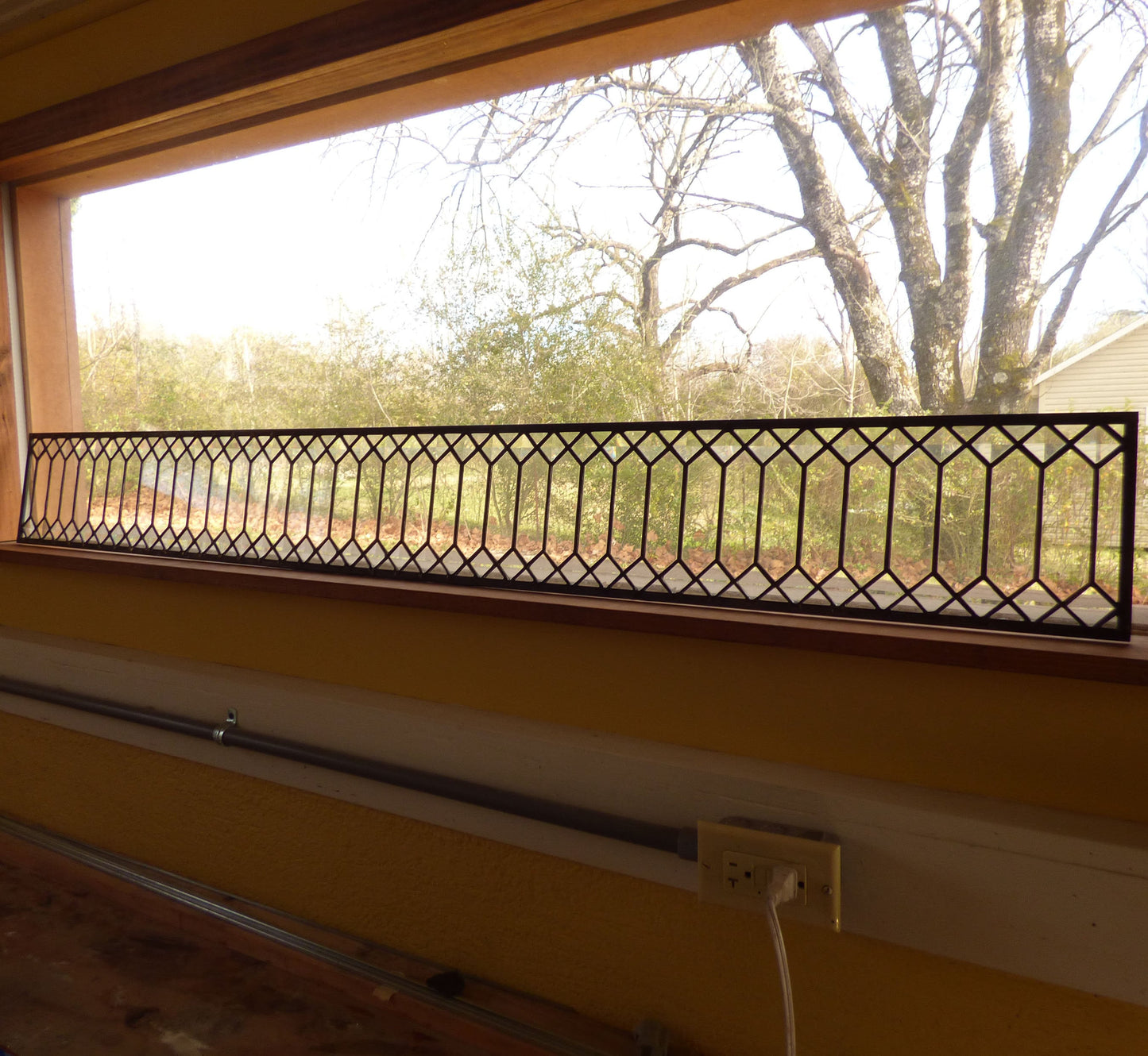Stained Glass Panel - Trellis Transom 1"
