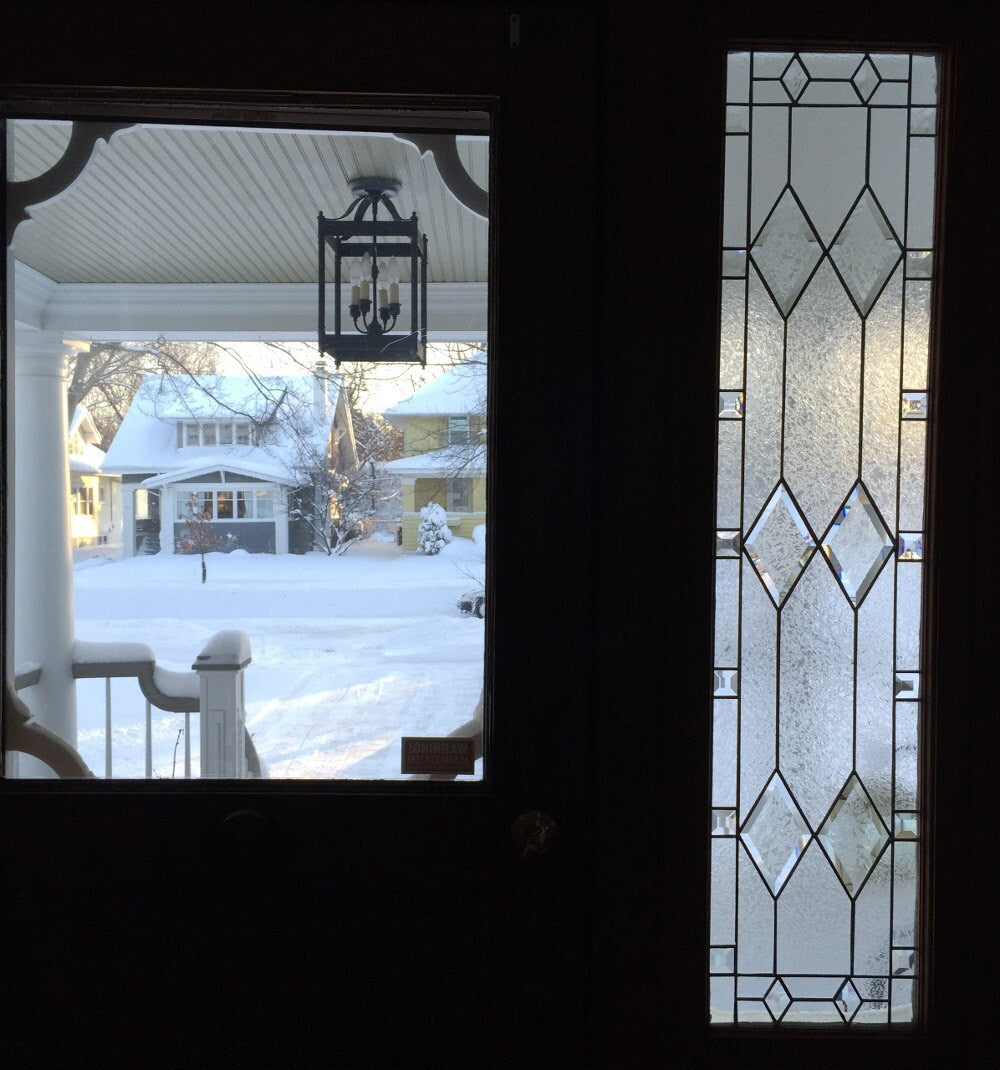 Stained Glass Victorian Style Transom and Sidelight