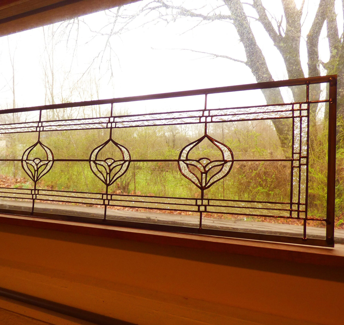 Victorian Style Transom or Sidelight - Vintage Lilly Transom