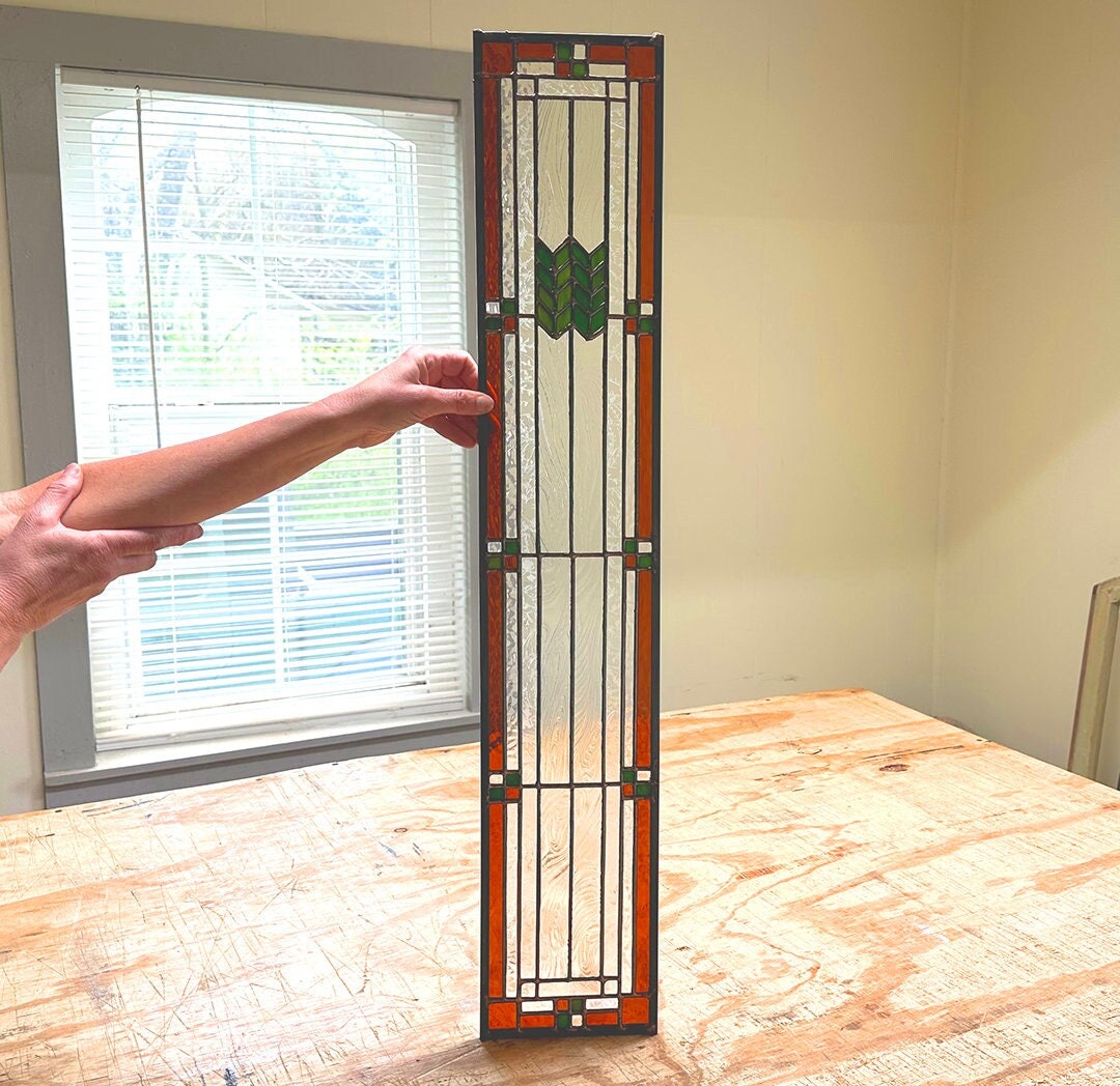 Stained Glass Sidelight or Transom - Southwest Style Sidelights or Transom - FREE SHIPPING