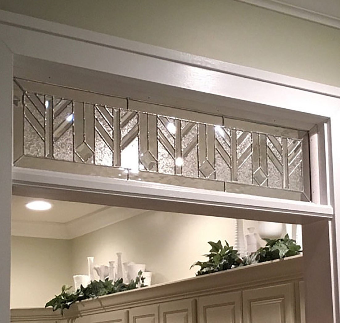 Stained Glass Transom - Wheat Amber Transom