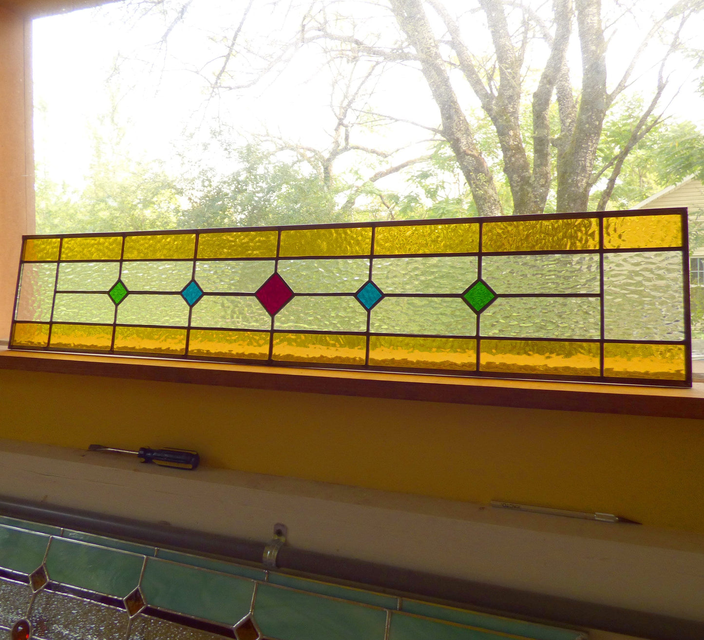 Stained Glass Sidelight or Transom - Beautifully Simplified