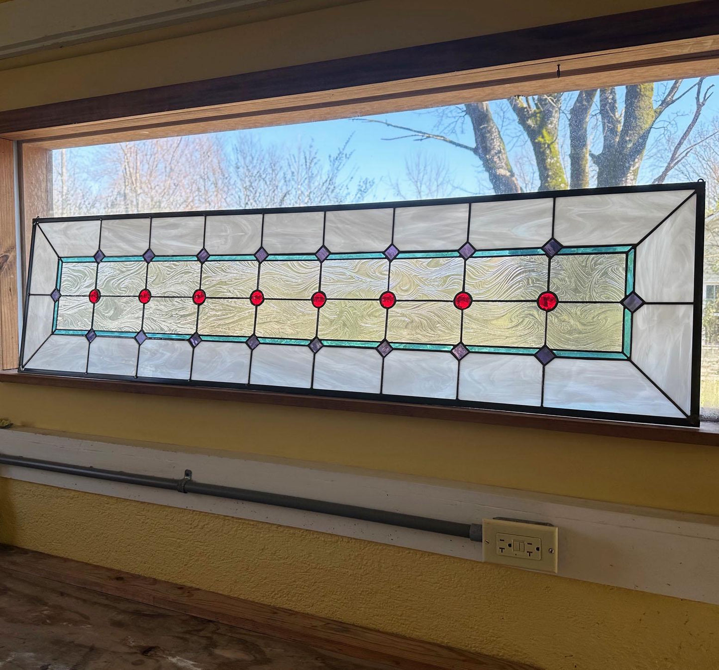 Stained Glass Transom or Sidelight(s) - Jewel Victorian