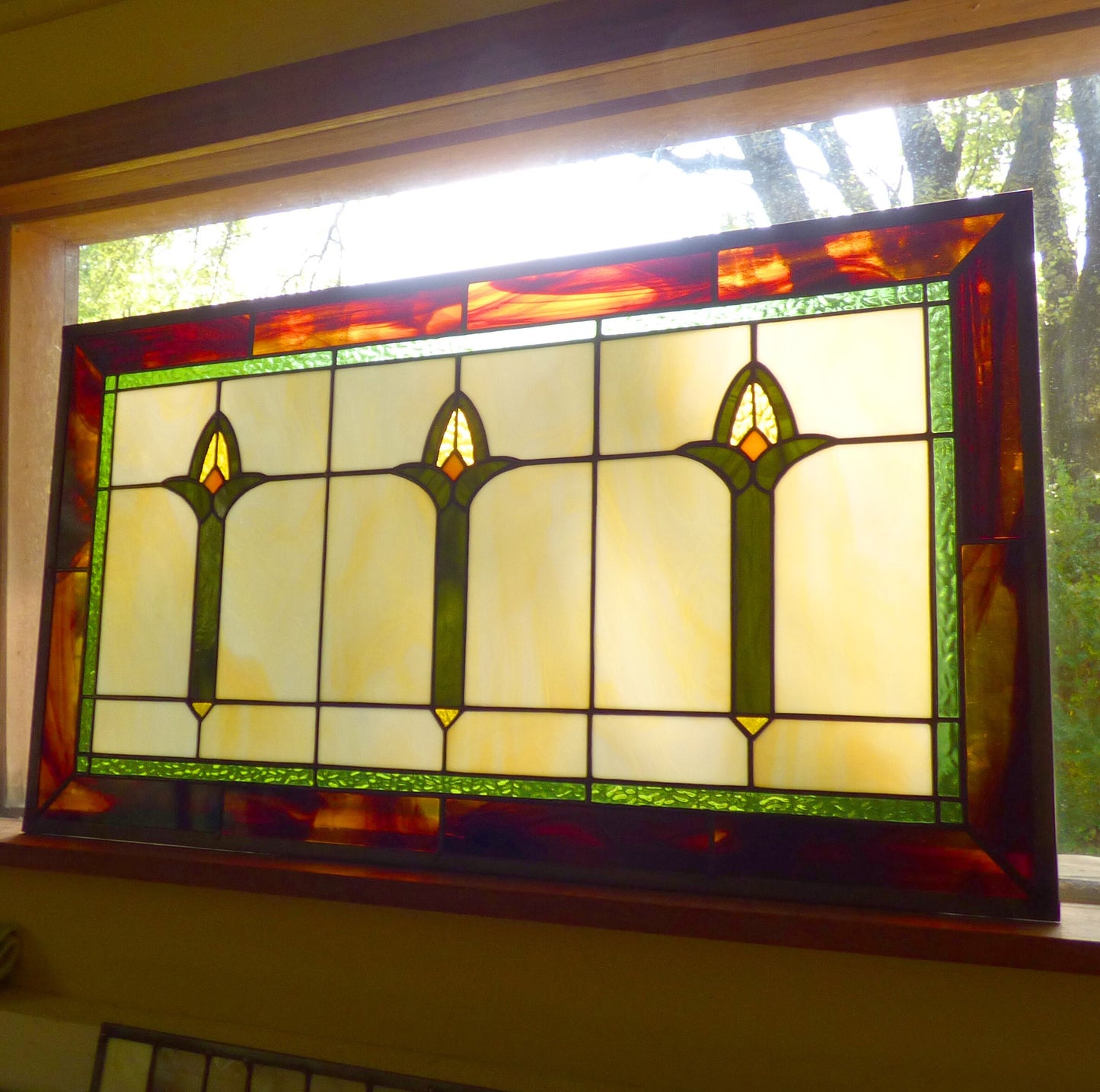 Victorian Style Transom / Window - Vintage Tulip