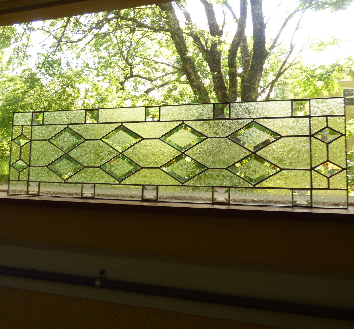 Stained Glass Victorian Style Transom and Sidelight