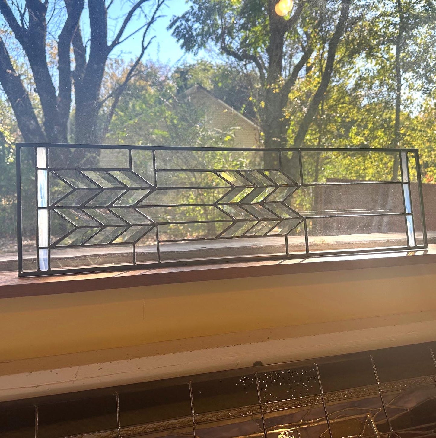 Stained Glass Sidelight or Transom - Southwest Style