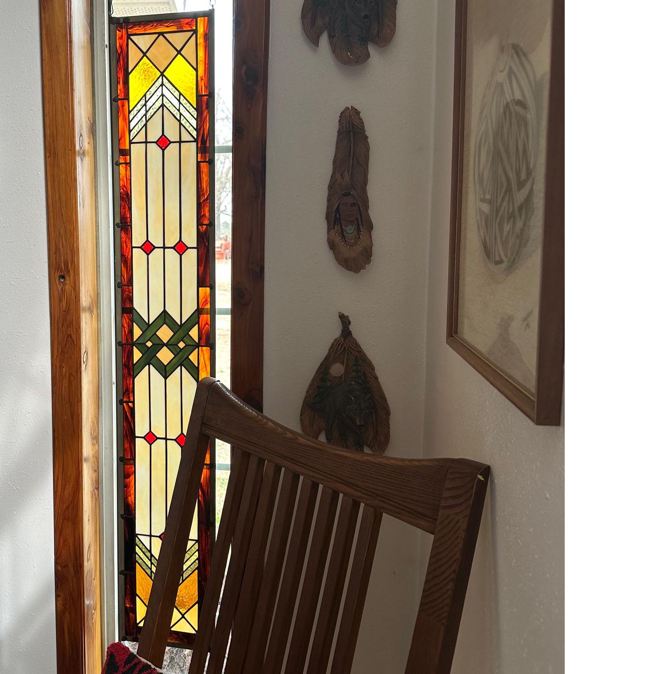 Stained Glass Sidelight or Transom - Prairie Long