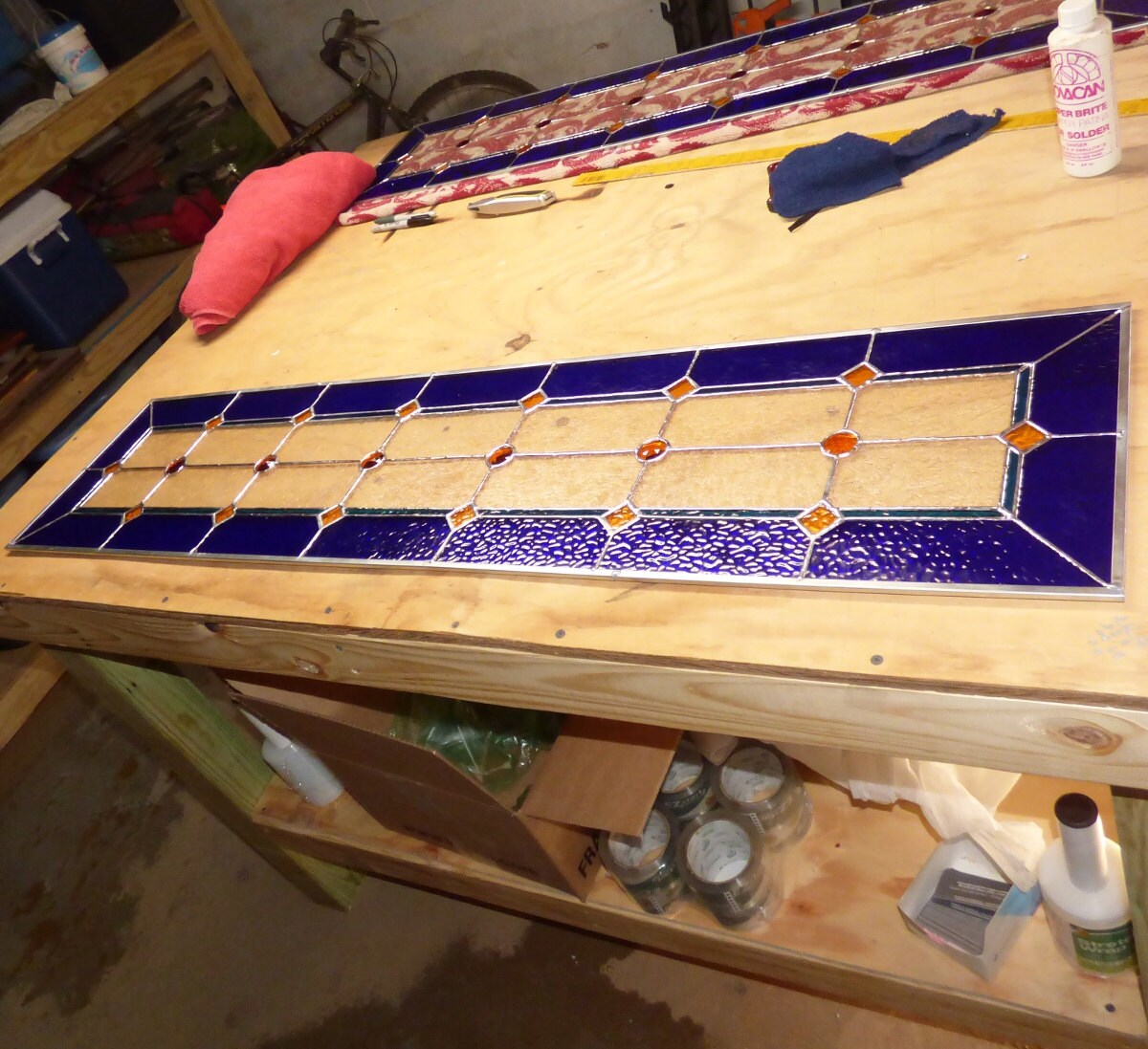 Stained Glass Sidelight or Transom - Vintage Style Sidelight or Transom
