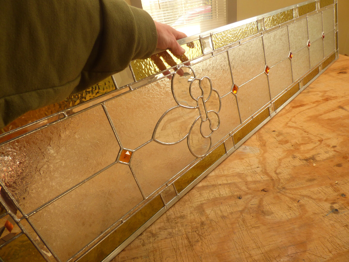 Stained Glass Sidelight - Fleur de lis Panel