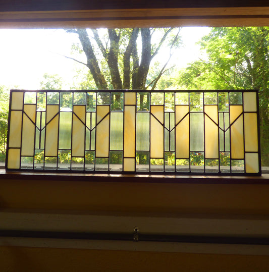 Stained Glass Panel - Mission Style Transom