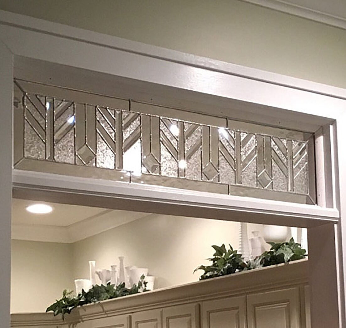 Custom Stained Glass Transom or Sidelight - Wheat Transom 12" or larger