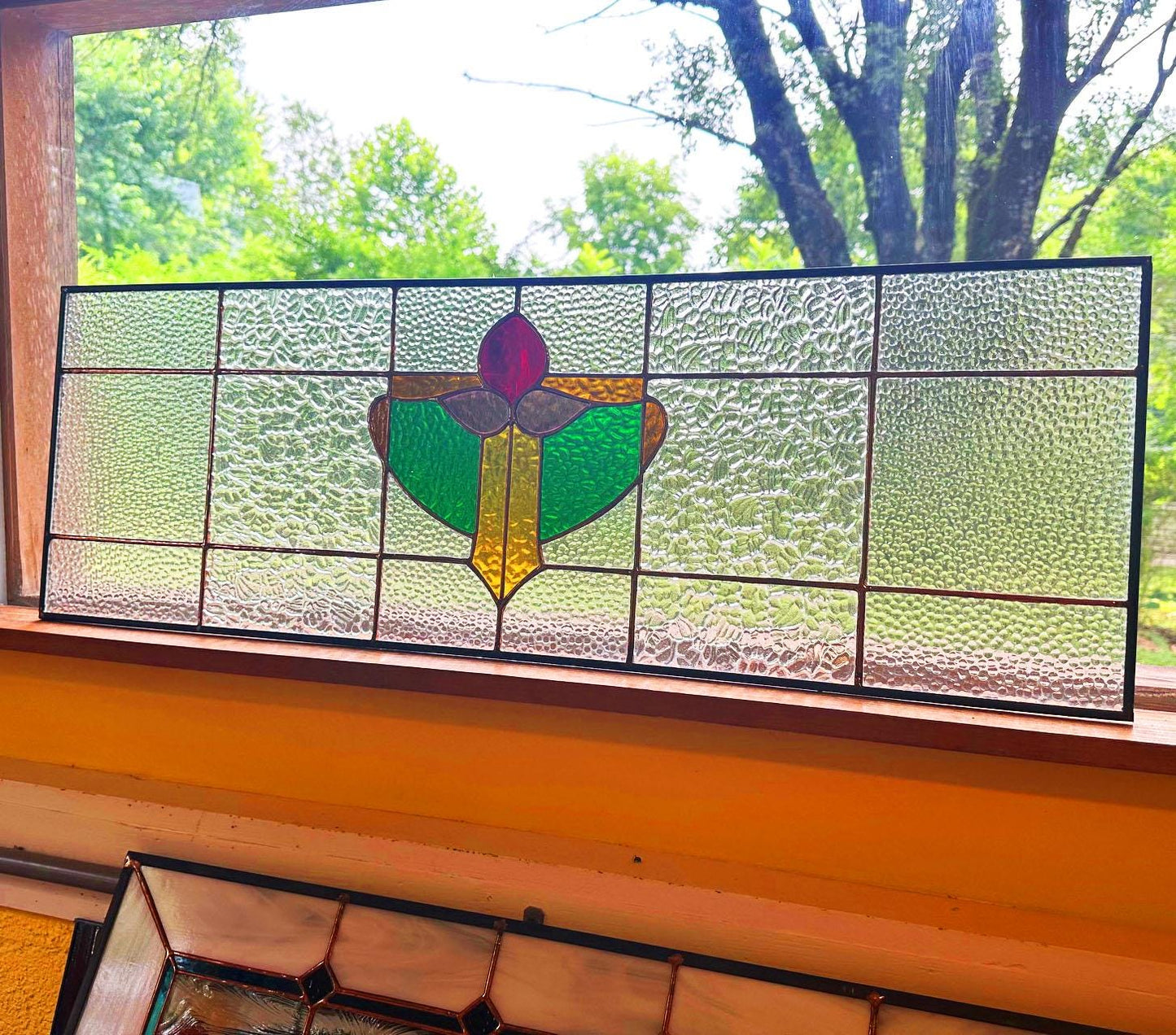 Stained Glass Transom - Vintage Angel Transom