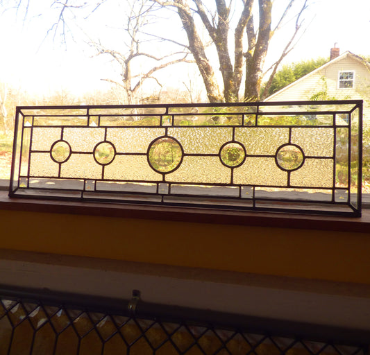 Stained Glass Sidelight or Transom - Contemporary Circle Panel