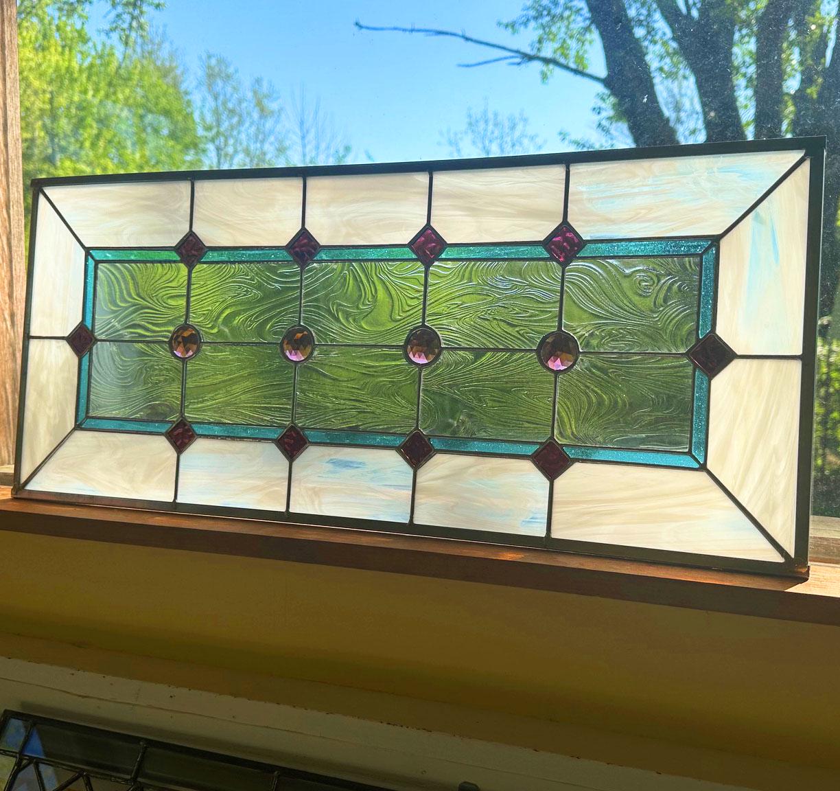 Stained Glass Transom or Sidelight(s) - Jewel Victorian
