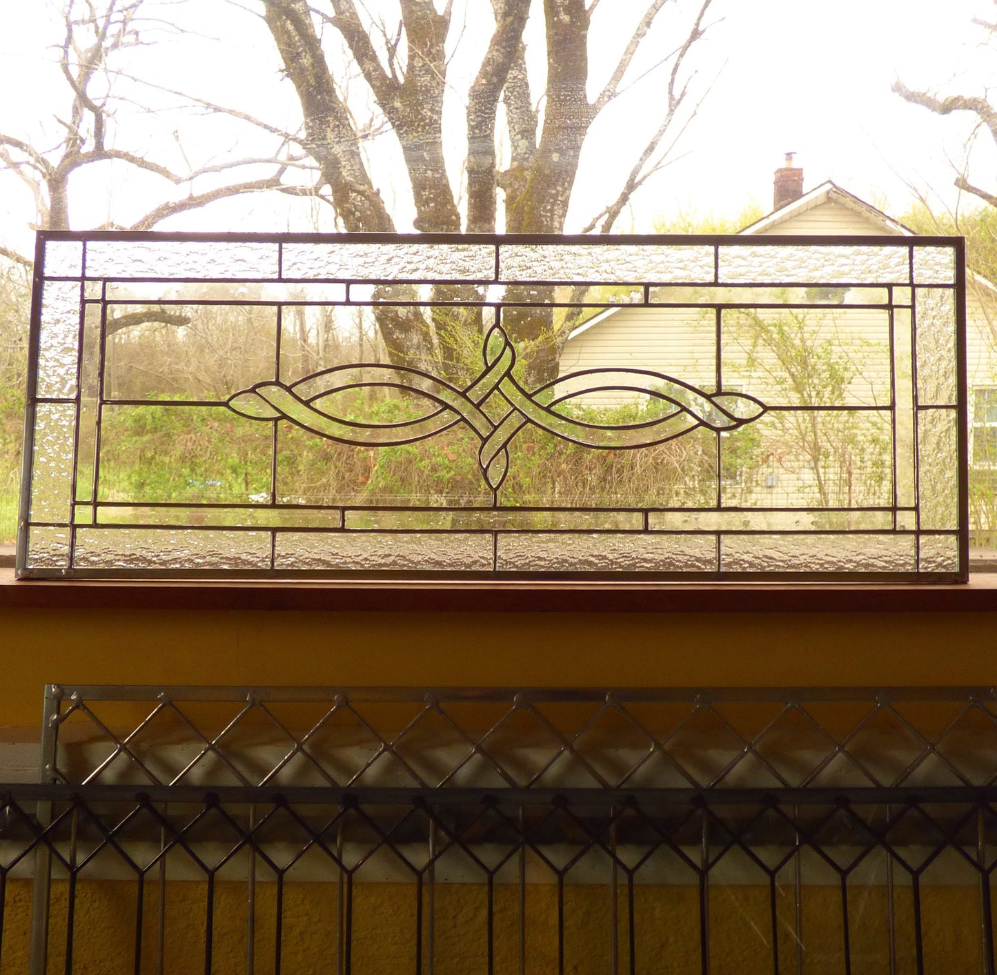 Stained Glass Transom or Sidelight - Scroll