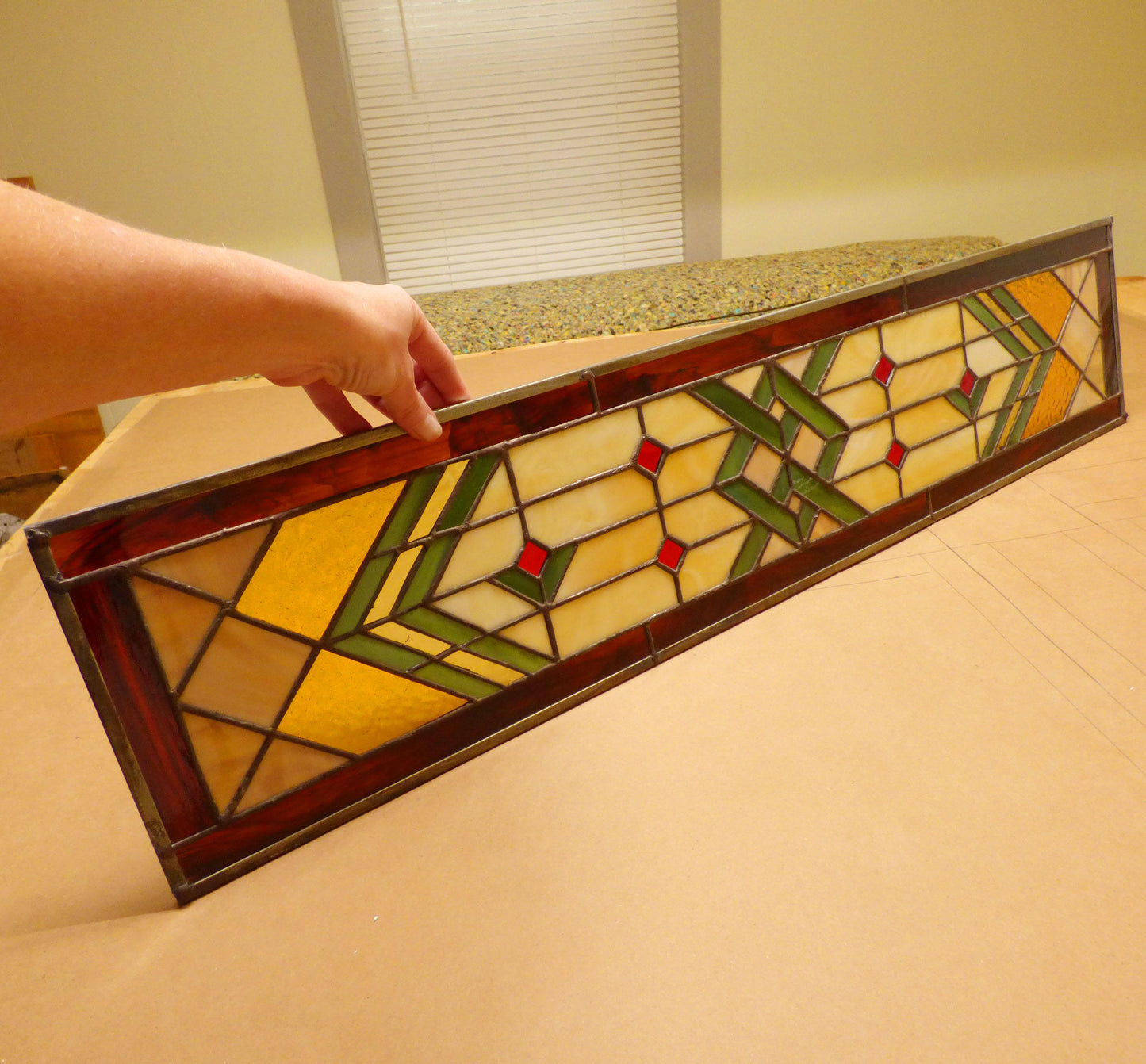 Stained Glass Sidelight or Transom - Prairie Long