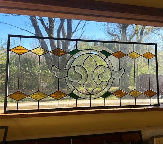 Stained Glass Sidelight / Transom - Medallion Transom