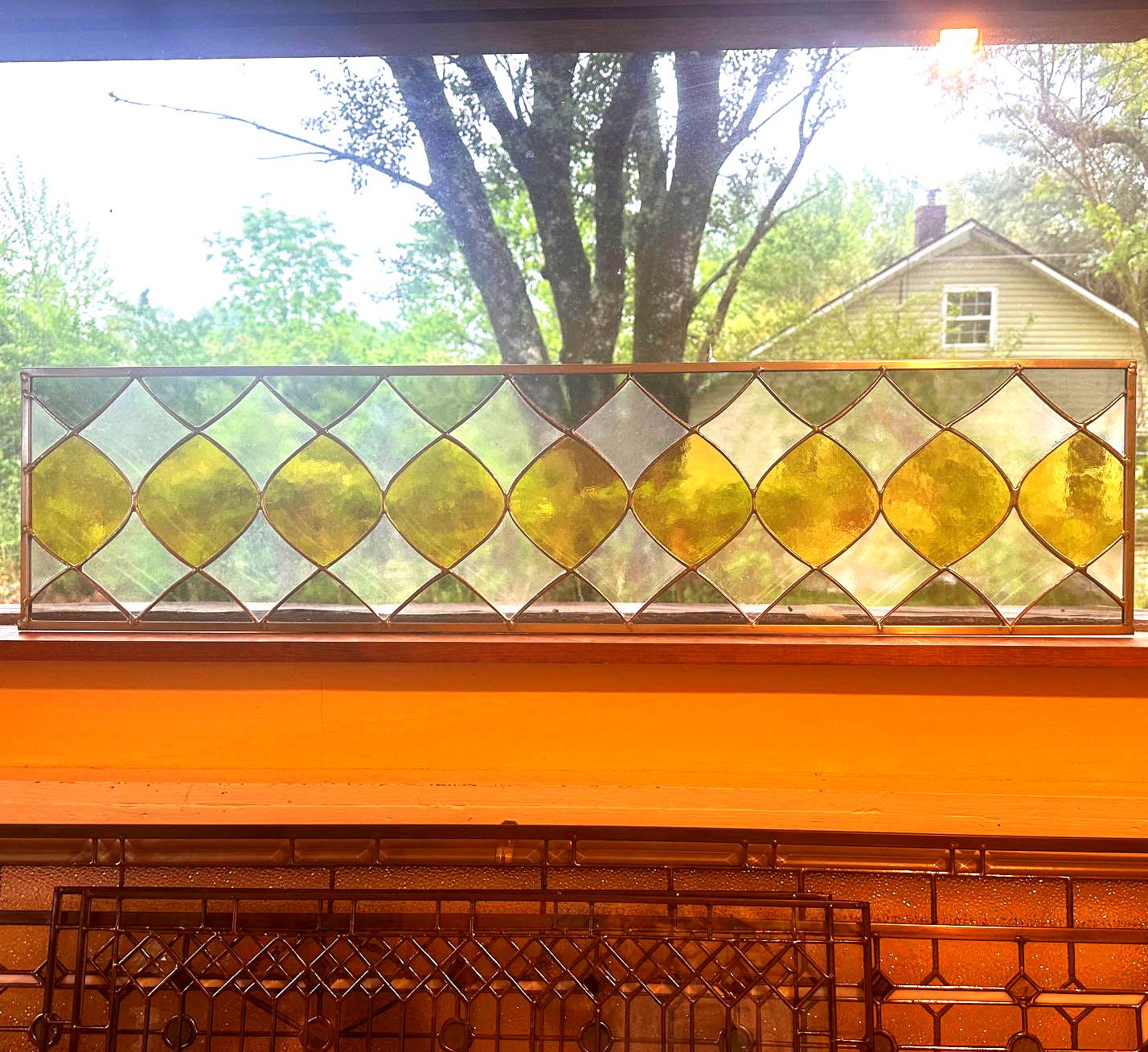 Stained Glass Transom or Sidelight - Moroccan Style - Color