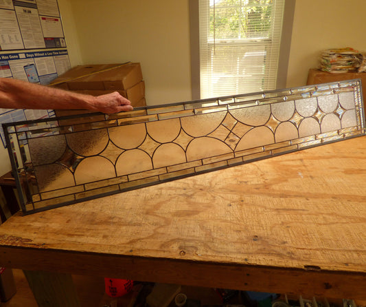 Celestial Star Stained Glass Transom or Sidelight