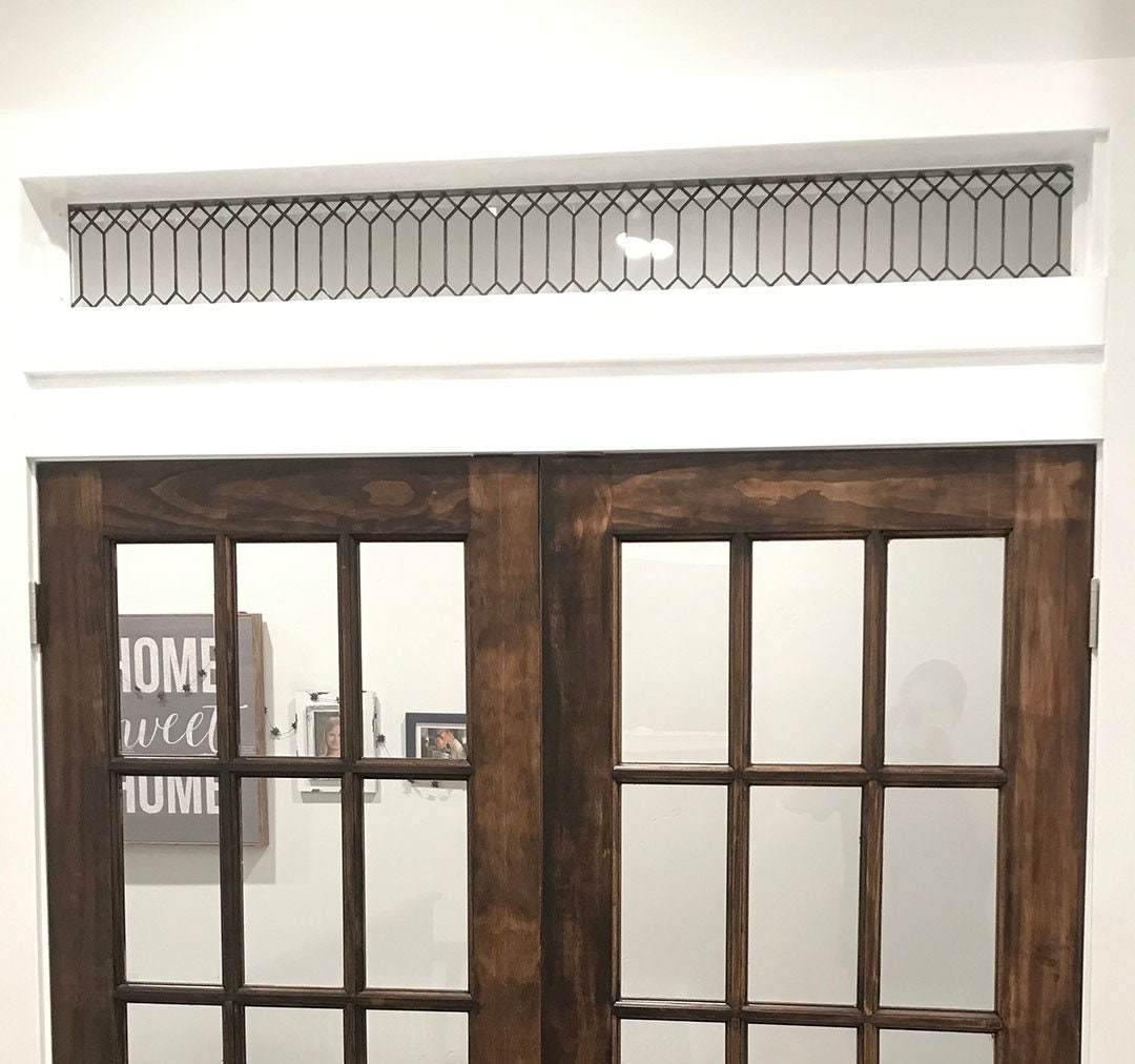 Stained Glass Transom - Privacy Trellis Transom - FREE SHIPPING
