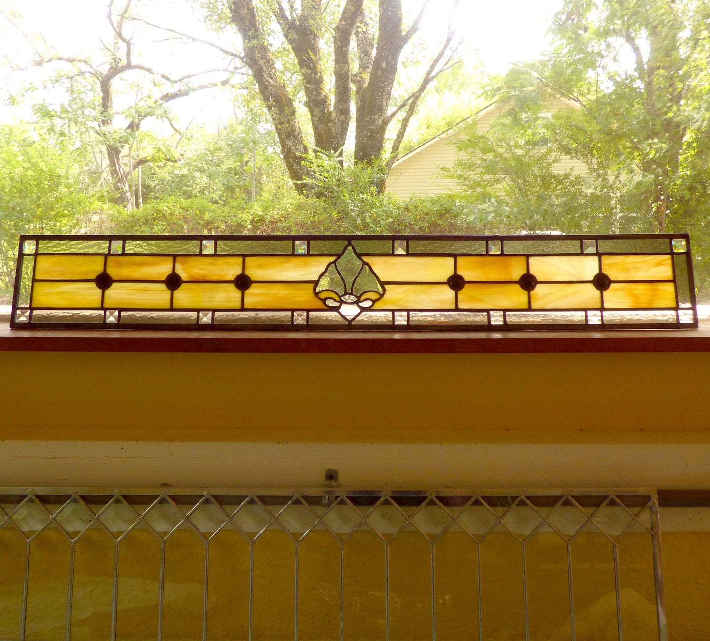 Stained Glass Transom - Fleur de lis Panel