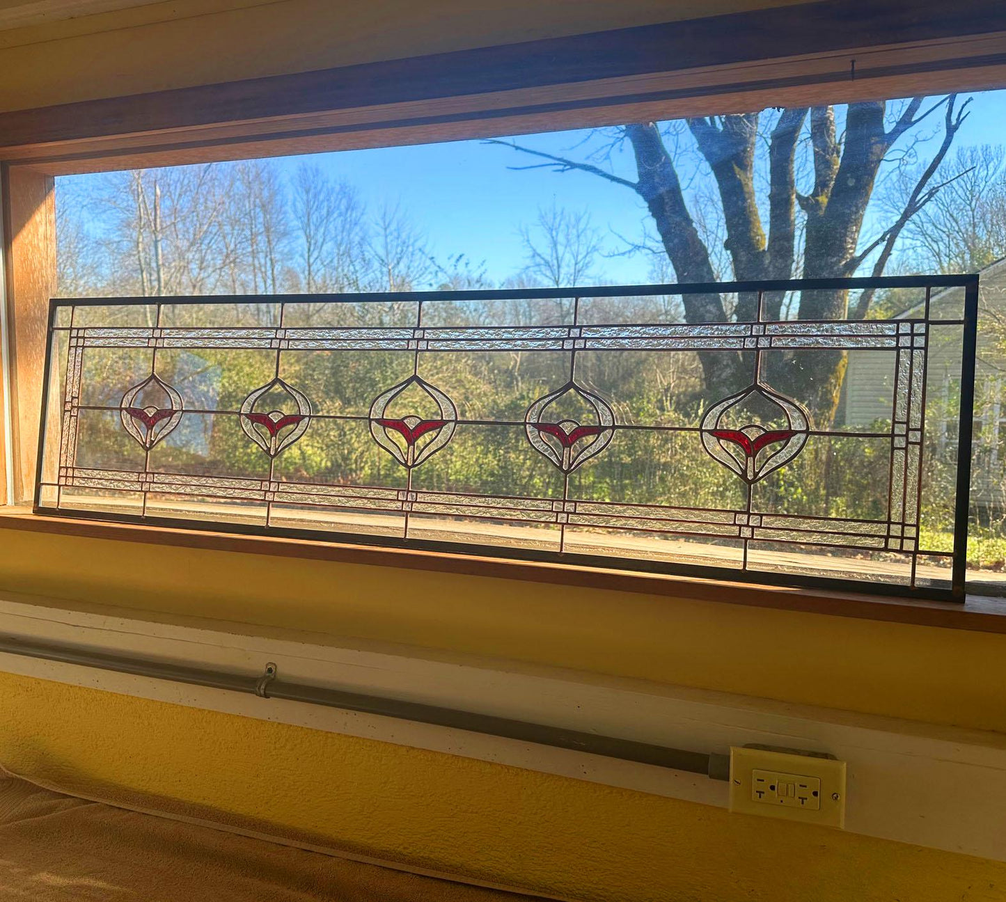Victorian Style Transom or Sidelight - Vintage Lilly Transom