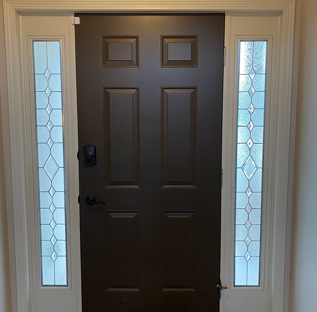 Custom Stained Glass Panel - Diamond Style Sidelight / Transom
